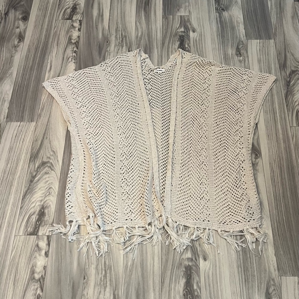 Eesome Beige Open Knit Top